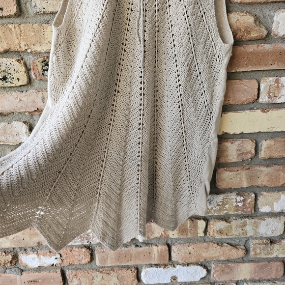 Sahalie Crochet Pattern Cotton/Ramie Sleeveless Top - Picture 15 of 16